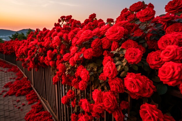 Beautiful roses outdoors