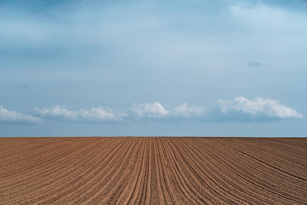 Scenic Agricultural Field under a Cloudy Sky â Free Stock Photo Download