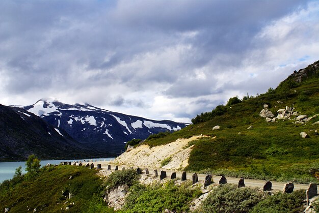 유명한 Atlanterhavsveien의 아름다운 풍경-노르웨이의 대서양 도로