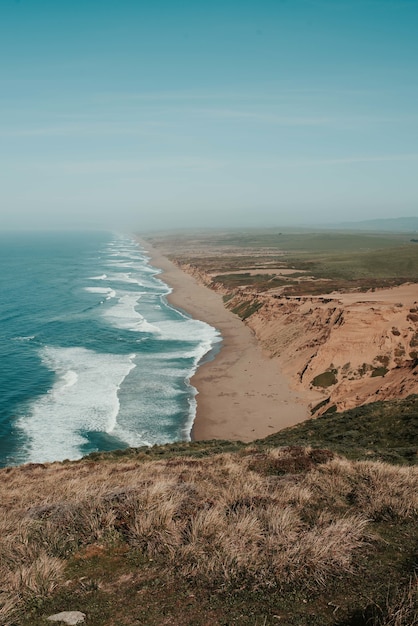 Beautiful scenery of a Point Reyes National Seashore in Inverness, USA