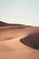 Free photo beautiful scenery of sand dunes in a desert area on a sunny day