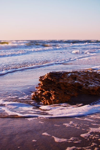 Beautiful scenery of the sea during an amazing sunny day at the beach