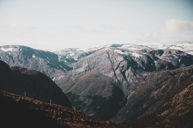 가 시즌에 거대한 스칸디나비아 산맥의 아름다운 경치.