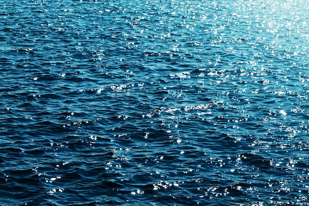 Beautiful Sea Water Texture. Horizontal. Copy Space. Day Light.