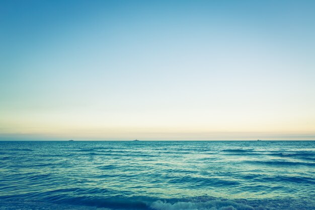 Beautiful seascape with clear sky