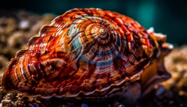 Free photo beautiful seashell collection showcases nature underwater beauty generated by ai