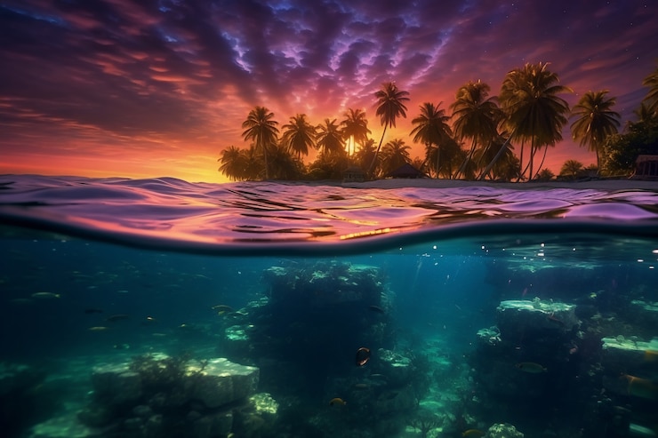 Free Photo beautiful seaside landscape