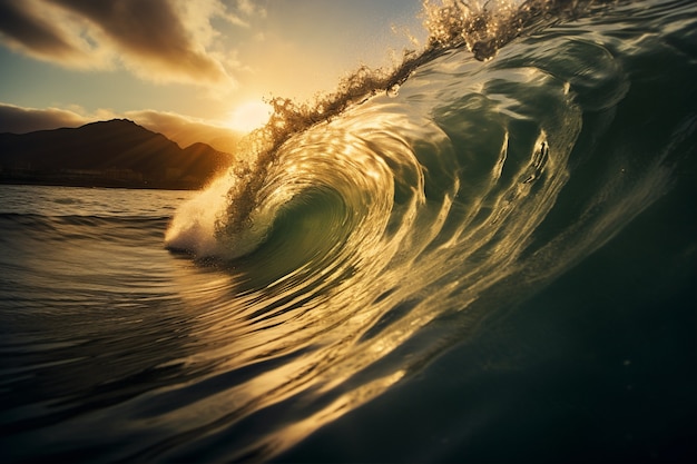 Free photo beautiful seaside waves