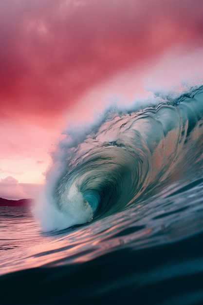 無料写真 美しい海辺の波