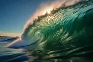 Free photo beautiful seaside waves