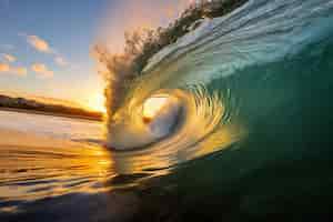 Free photo beautiful seaside waves