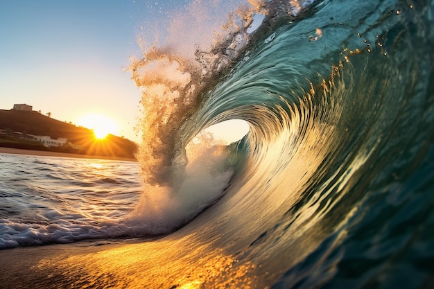 Free photo beautiful seaside waves