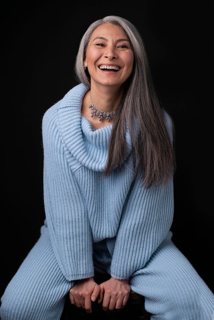 Beautiful senior woman portrait smiling