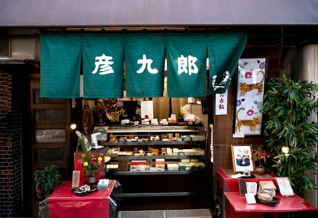 Free photo beautiful shop on street of japan