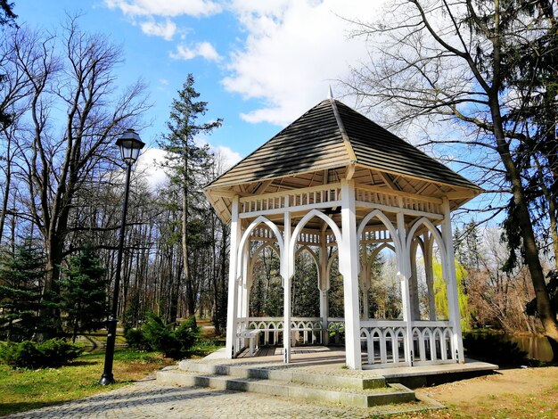 Beautiful shot of the arbor in the Park Norweski in Jelenia Góra, Poland