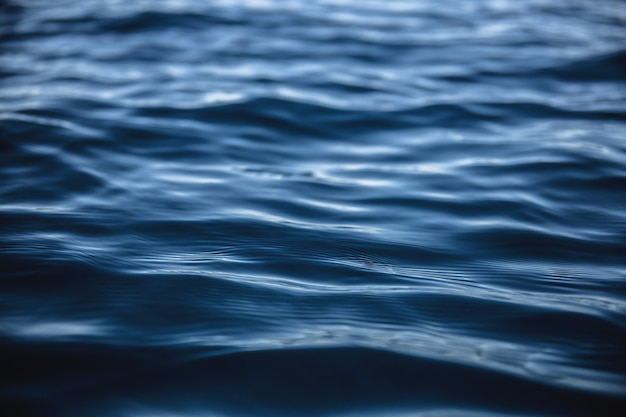 Foto gratuita bella ripresa di uno specchio d'acqua con le onde del mare