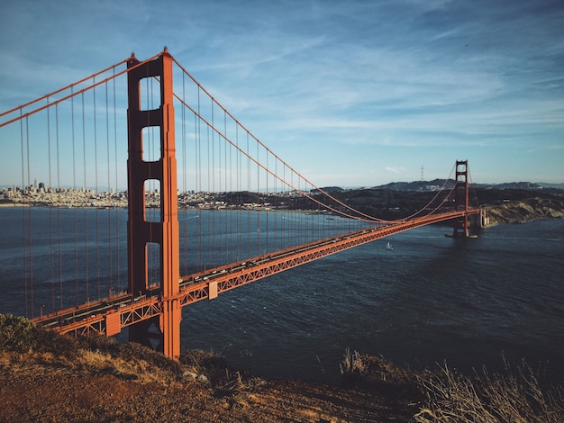 Beautiful Shot of the Golden Gate Bridge on a Sunny Day