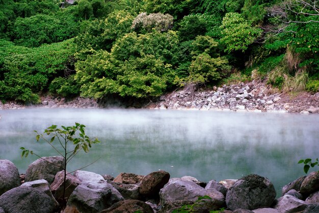 台湾、台北、北投サーマルバレーの温泉の美しいショット