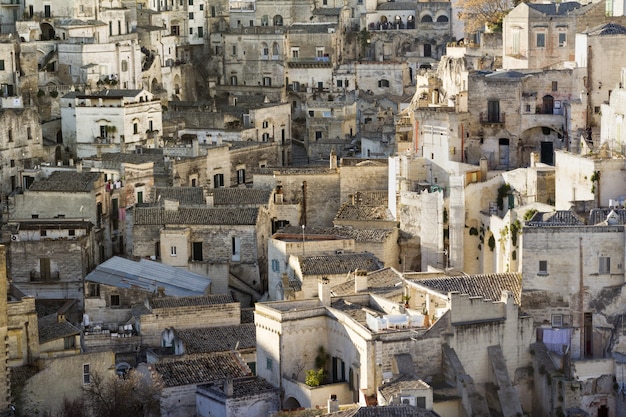 Beautiful shot of Matera, the European capital of culture in Basilicata,  Italy