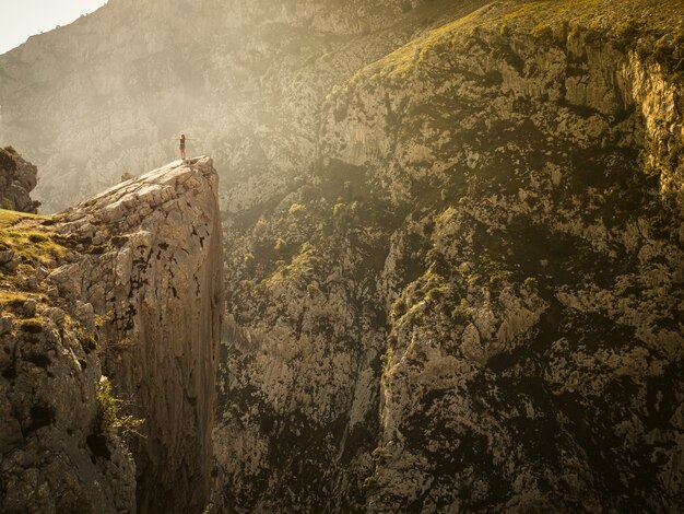 Beautiful shot of rocky hills under a clear sky