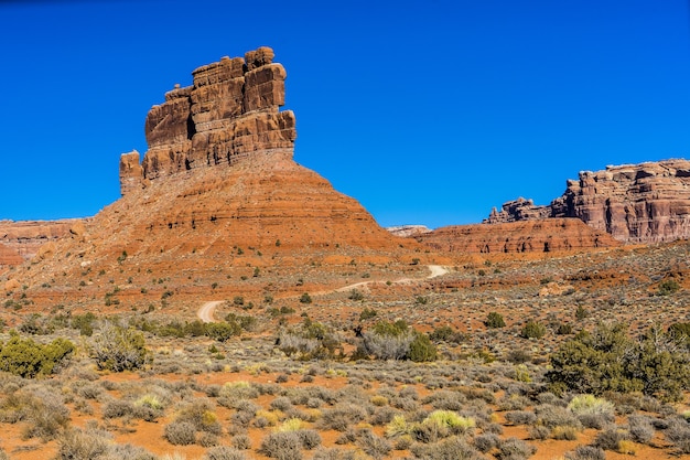 Beautiful shot of the sandstone formations in Valley of the Gods in Utah, USA