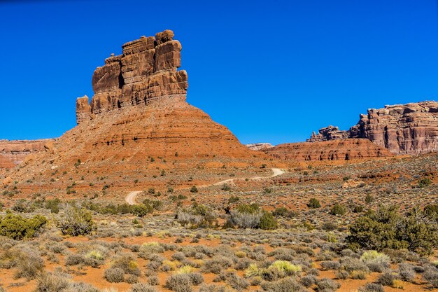 アメリカ合衆国、ユタ州の神々の谷の砂岩層の美しいショット