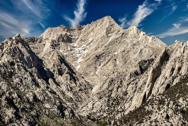 Beautiful shot of Sierra Nevada Mountain Range in California, USA