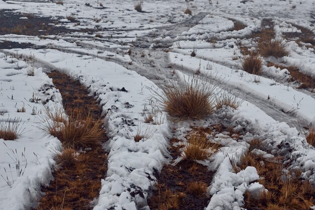 Beautiful shot of snowy hills