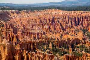 Foto gratuita bellissimo scatto di sunset point of bryce canyon national park nello utah, stati uniti d'america.