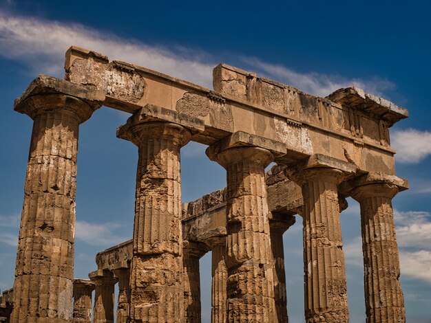 Красивый снимок Храма Э Селинунте Сицилия