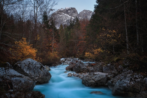 秋のスロベニア、トリグラウ国立公園の美しいショット
