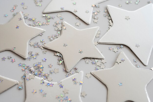 Beautiful silver stars background