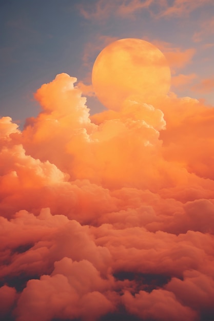 Foto gratuita bellissimo paesaggio del cielo in stile arte digitale