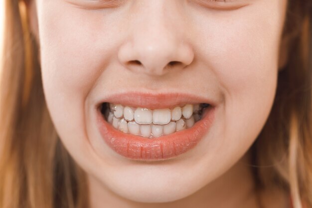 Beautiful smile of a young girl