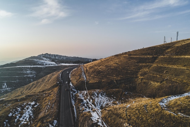 Beautiful snowy hills