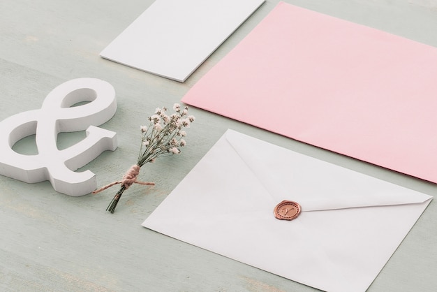 Beautiful stationery wedding concept