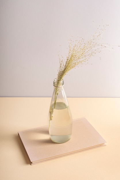 Beautiful still life arrangement with water