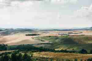 Free photo beautiful summer landscape of green tuscany, italy