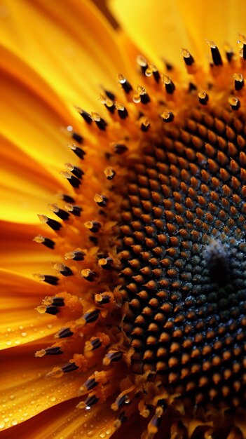 Beautiful sunflower close up