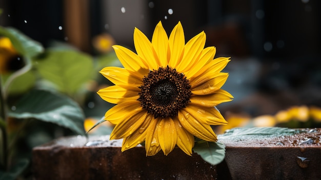 Free photo beautiful sunflower indoors