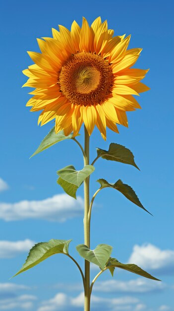 Beautiful sunflower outdoors