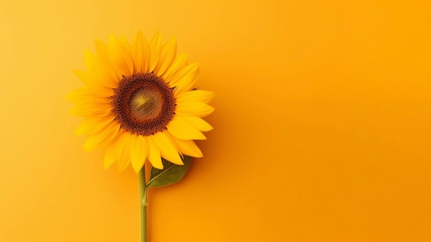 Free photo beautiful sunflower  in studio