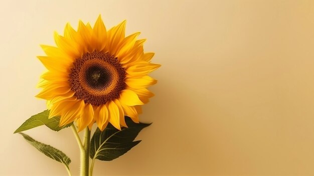 Beautiful sunflower  in studio