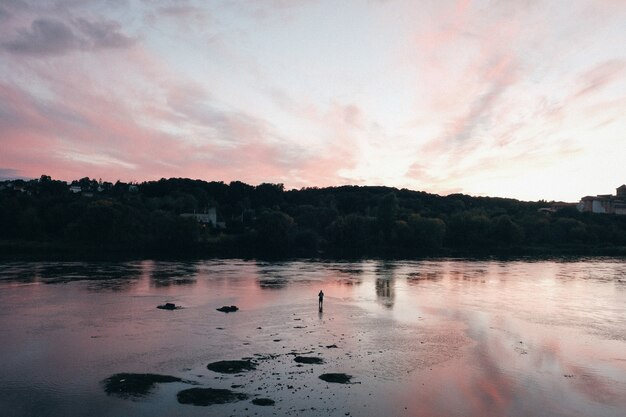 Beautiful sunset landscape in the seashore