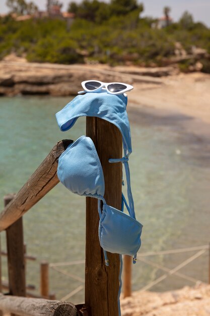 beautiful swimsuit at seaside