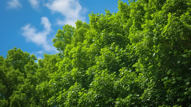 Foto gratuita bella prospettiva del baldacchino degli alberi con paesaggio naturale