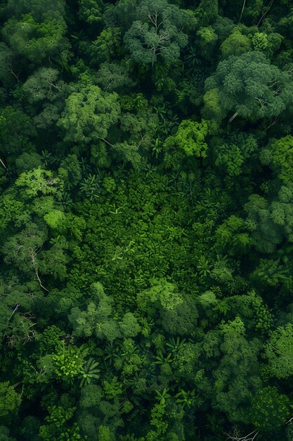 美しい木の冠の景色と自然の風景