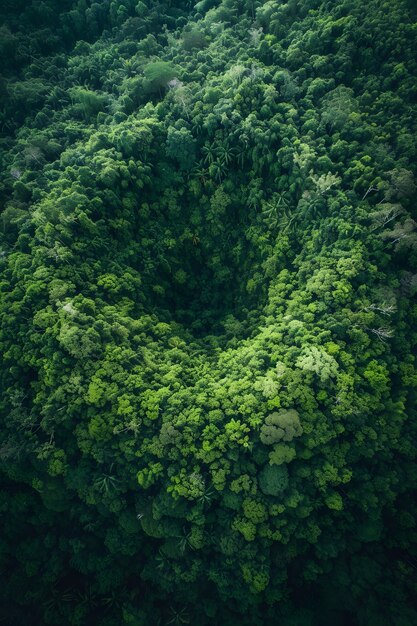 Beautiful tree canopy perspective with nature landscape