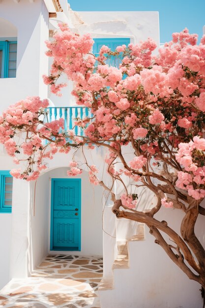 Beautiful tree with pink flowers