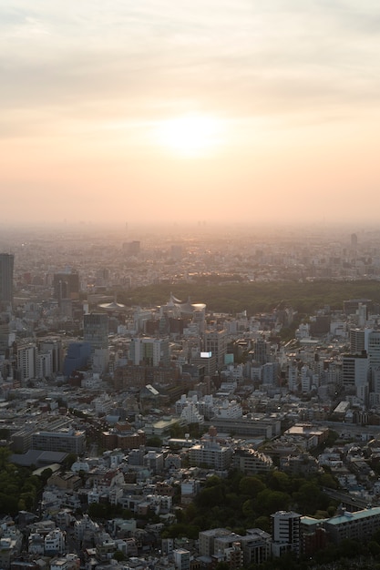 美しい都市景色 昼間の高角度